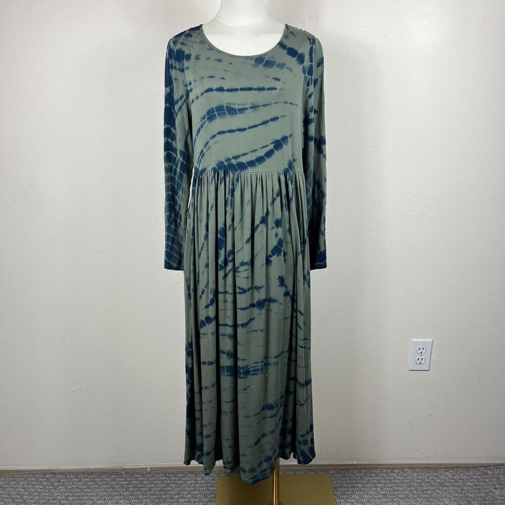 Anthropologie Dolan Maxi Dress Womens Medium Tie Dye Midi Boho Babydoll Coastal